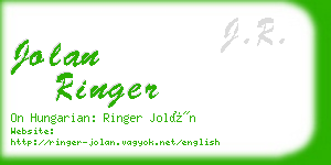 jolan ringer business card